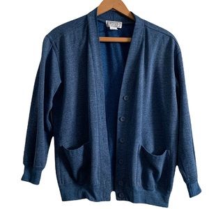Jennifer Moore Women’s Blue Cardigan Sweater Size small
